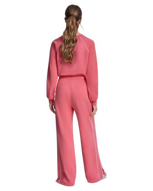 DKNY Red Hd Logo Piped Track Pants