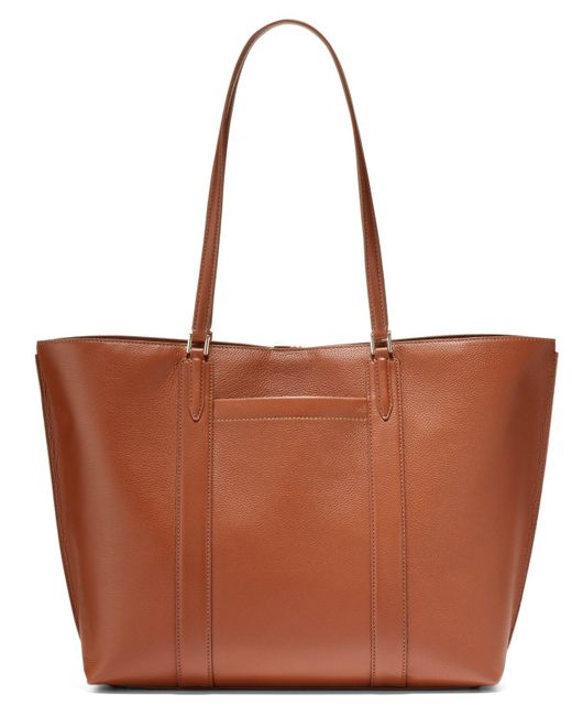 Cole Haan Essential Leather Tote in Brown | Lyst