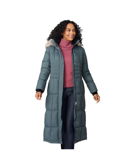 Free Country Blue Full Length Splendor Down Jacket