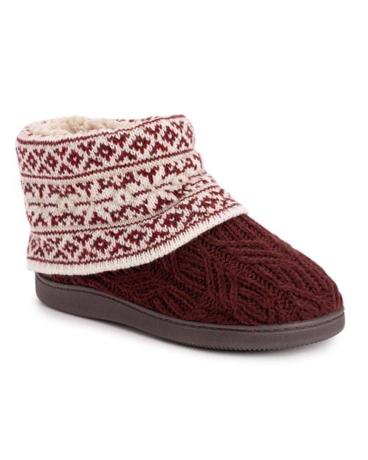 Muk Luks Red Rochelle Slippers