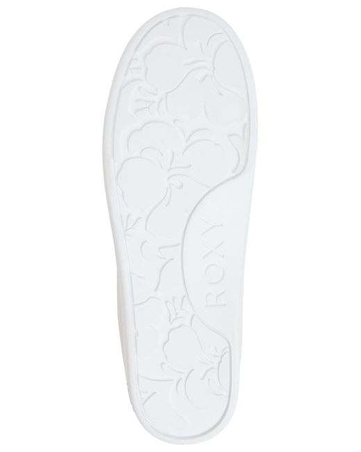 Roxy White Bayshore Plus Lace Up Sneakers