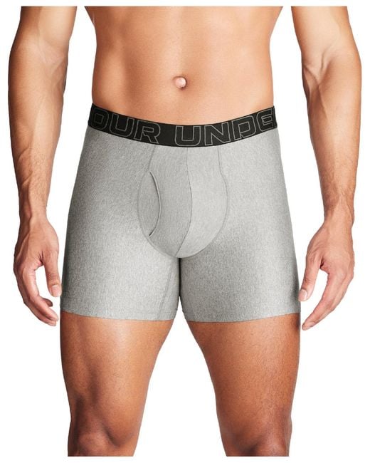 Under Armour Black 3-pack Performance Tech Solid 6" Boxer Briefs for men
