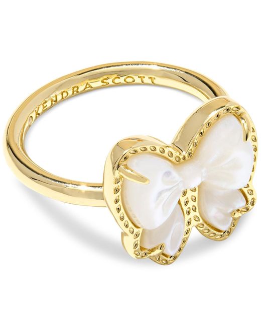 Kendra Scott Metallic Haley Gold-tone Bow Band Ring