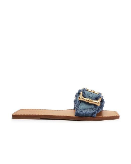 SCHUTZ SHOES Blue Enola Flat Sandals