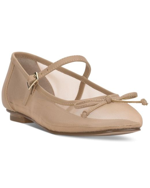 Jessica Simpson Natural Katelind Strapped Ballet Flats