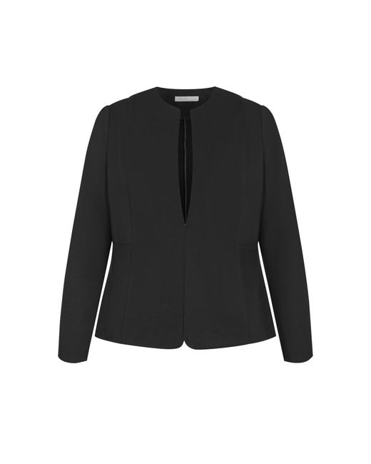 City Chic Black Plus Size Peyton Ponte Jacket