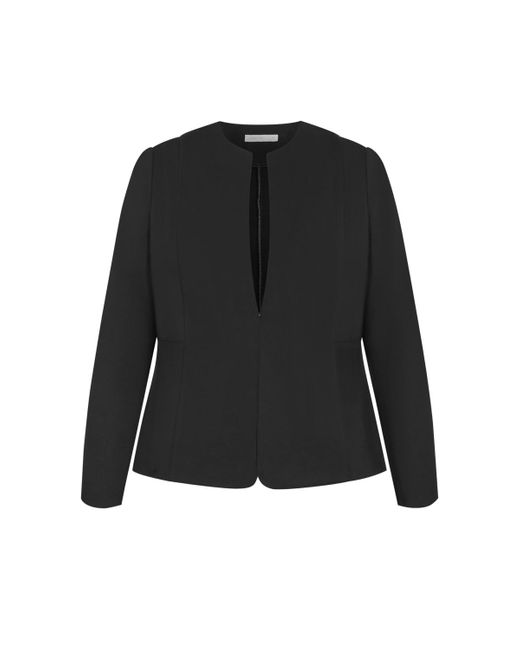 City Chic Black Plus Size Peyton Ponte Jacket