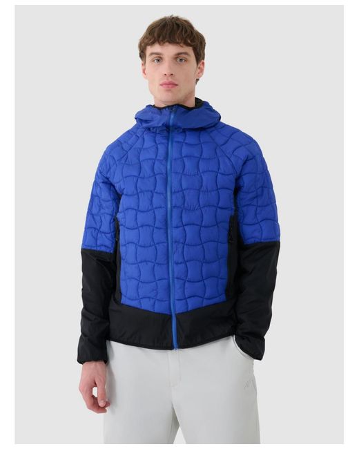 4F Blue Primaloft Black Insulation Down Trekking Jacket for men