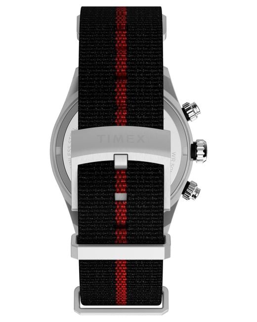 Timex Black Chronograph Fabric Watch for men