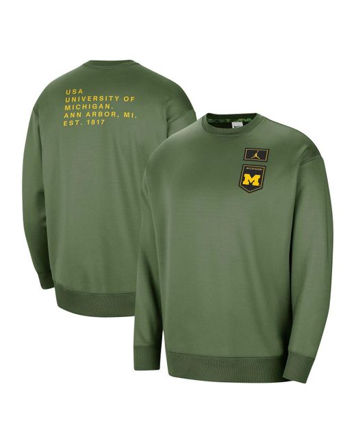 Nike Brand Olive Michigan Wolverines Military-inspired Collection All ...