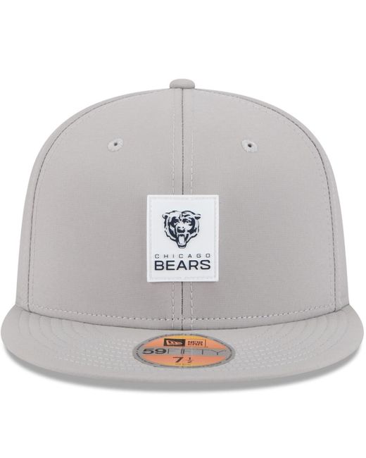KTZ Gray Las Vegas Raiders 2025 Sideline 59fifty Fitted Hat for men