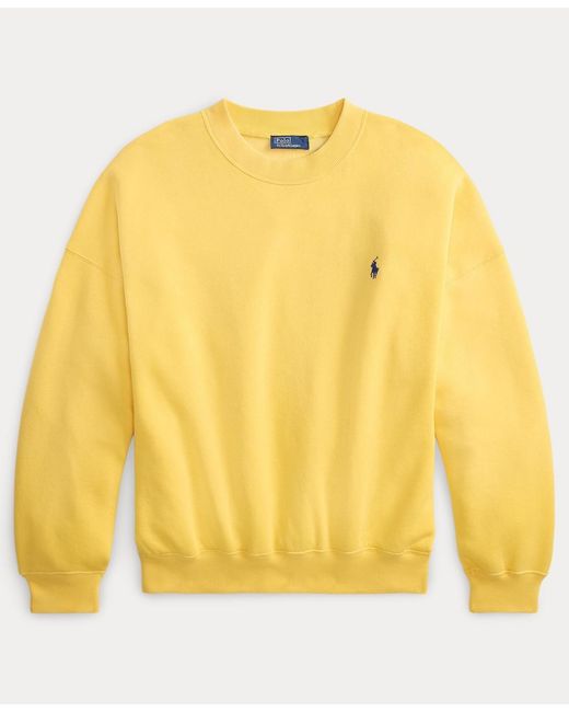 Polo Ralph Lauren Yellow Fleece Crew Neck Sweatshirt