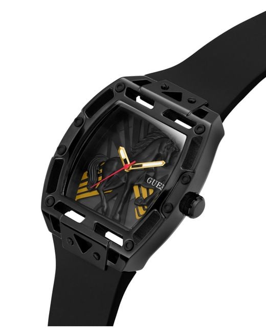 Guess Black Silicone Analog Watch for men