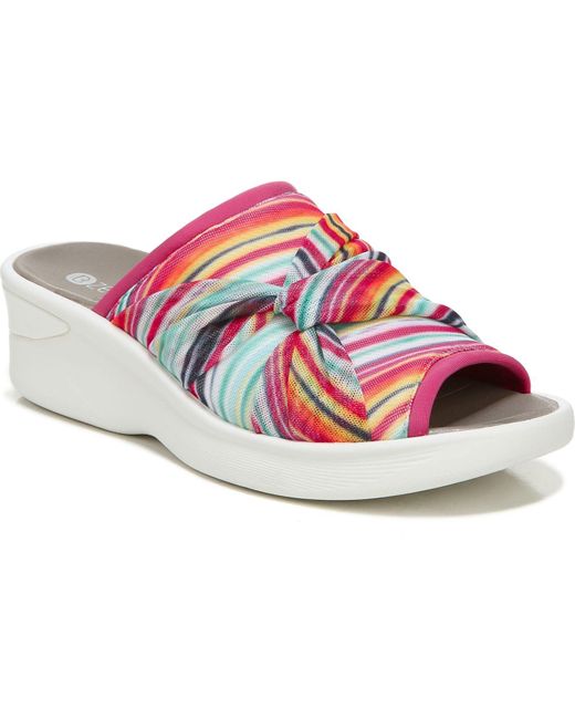 Bzees Multicolor Smile Ii Washable Slide Wedge Sandals