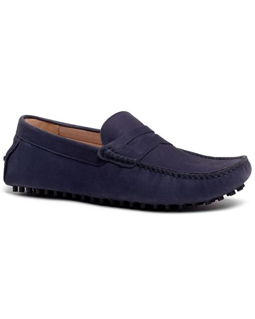 Carlos By Carlos Santana Blue Ritchie Driver Loafer Slip-on Casual Shoe