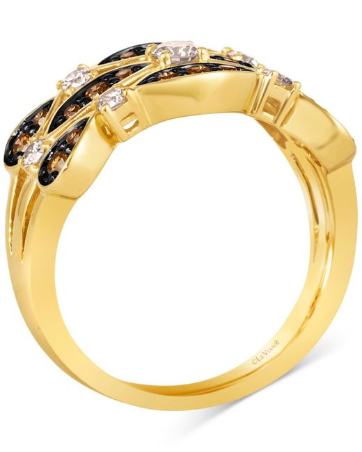 Le Vian Metallic Nude Diamond & Chocolate Diamond Triple Row Openwork Statement Ring (3/4 Ct. T.w.