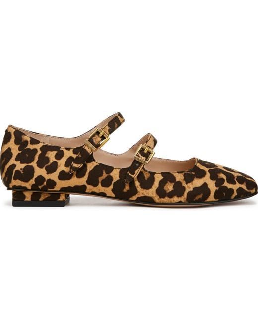 Franco Sarto Brown Tesoro Square Toe Mary Jane Flats