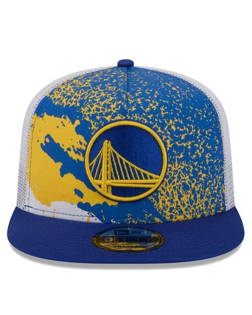 KTZ Blue Golden State Warriors Court Sport Speckle 9fifty Snapback Hat for men