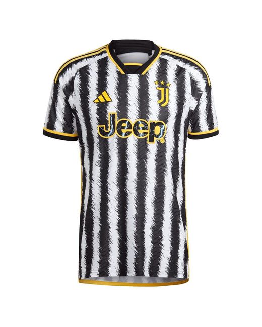 Adidas Black Juventus 2023/24 Home Authentic Jersey for men