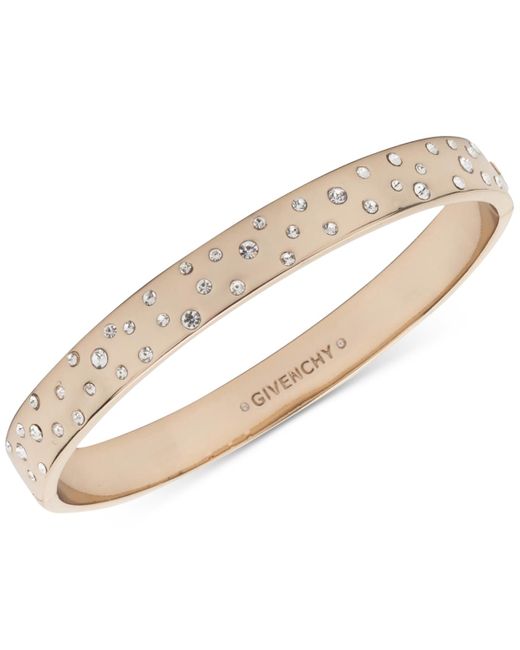 Givenchy Natural Gold-tone Pave Sprinkle Bangle Bracelet