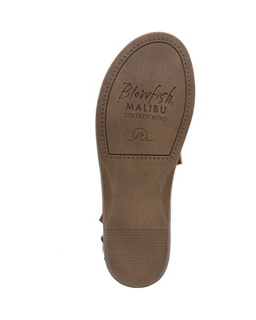 Blowfish Brown Devon 3 Toe Loop Strappy Flat Sandals