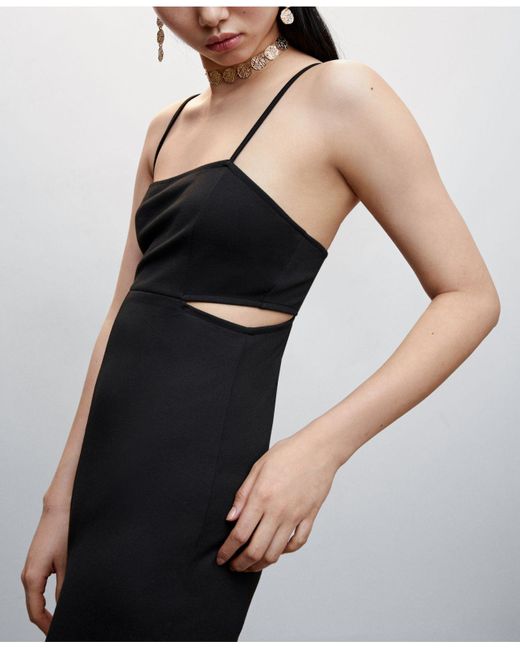 Mango Cut out Detail Long Jumpsuit in Black Lyst