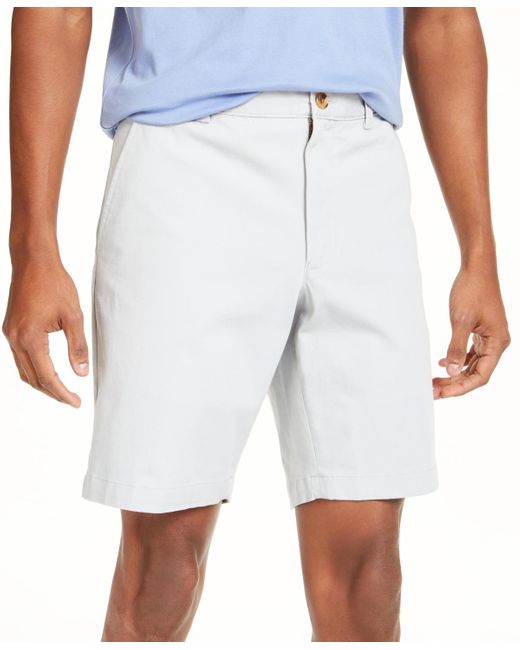 Club Room White Regular-fit 7" 4-way Stretch Shorts for men