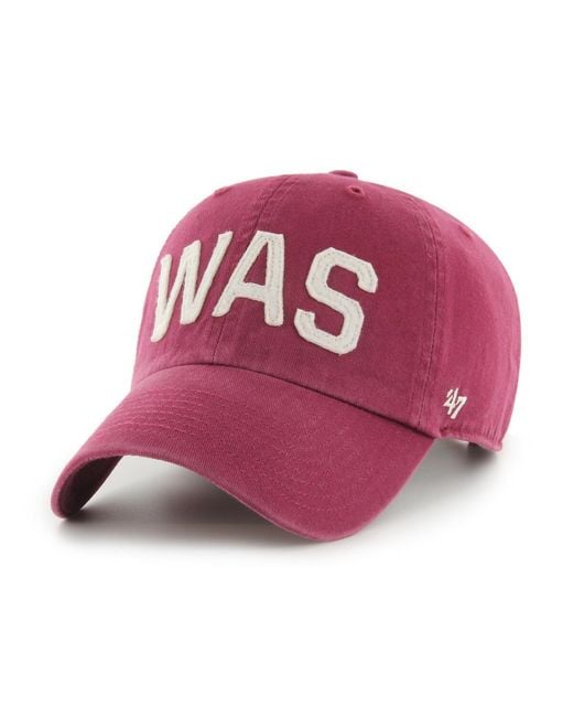 '47 Pink Washington Commanders Finley Clean Up Adjustable Hat