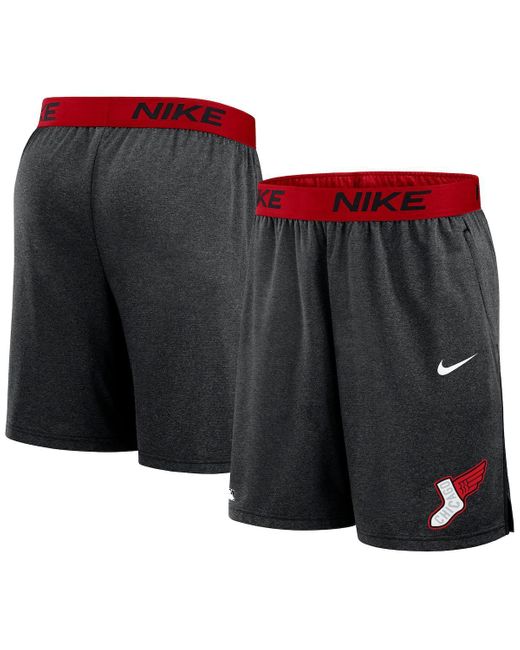 Nike Black Charcoal/red Chicago White Sox 2025 City Connect Authentic Collection Knit Shorts for men