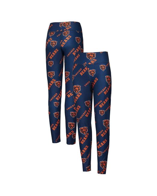 Concepts Sport Blue Chicago Bears Breakthrough Allover Print Knit Sleep leggings