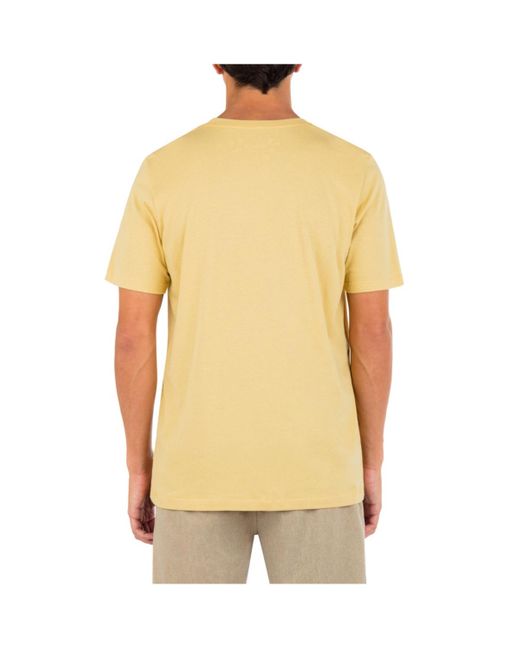 Hurley Yellow Everyday One And Only Solid Short Sleeve T-shirt for men
