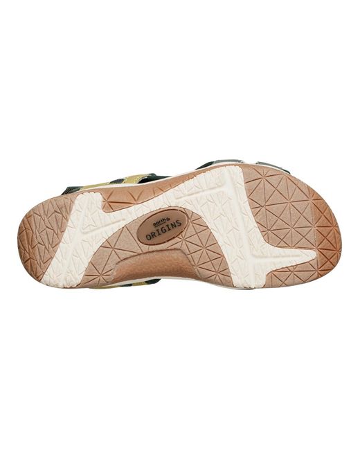 Earth Green Skylar Round Toe Flat Sandals