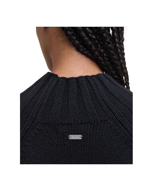 Barbour Black Knitted Vera Midi Dress