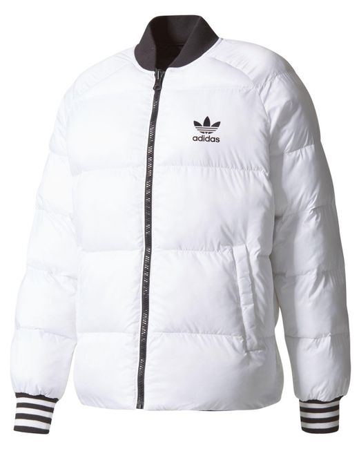 adidas Synthetic Men's Reversible Puffer Jacket in White for Men | Lyst