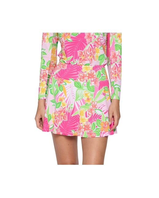 G Lifestyle Clothing Pink G Lifestyle Back Yoke Ruffle Skort