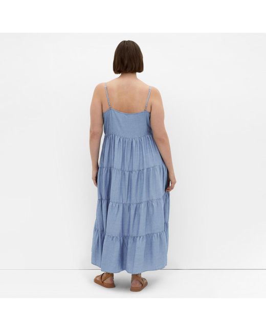 City Chic Blue Island Tier Maxi Dress