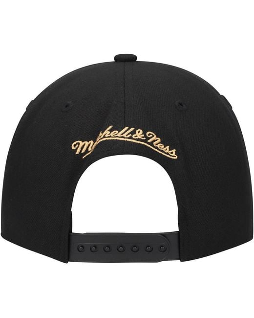 Mitchell & Ness Black Mitchell Ness Florida Panthers Core Team Script 2.0 Snapback Hat for men