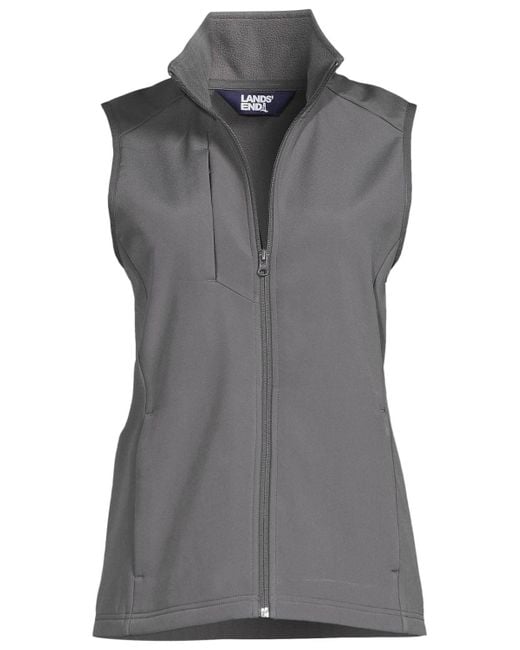 Lands' End Gray Soft Shell Vest