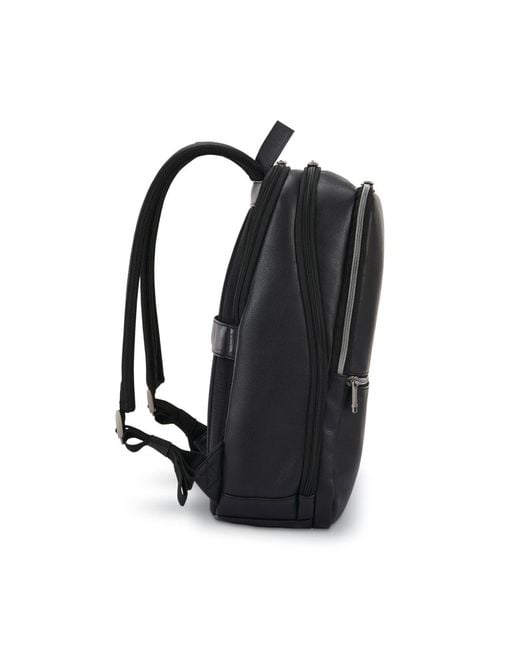 Samsonite Black Classic Leather Slim Backpack