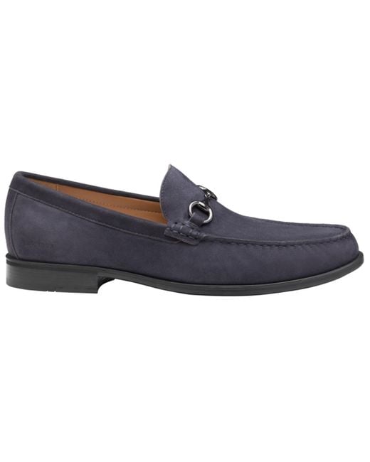 Johnston & Murphy Blue Harrison Bit Loafers for men