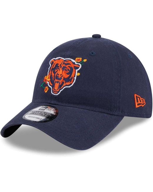 KTZ Blue Chicago Bears Gameday Flower 9twenty Adjustable Hat