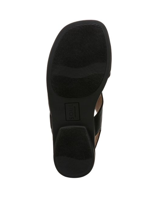 Naturalizer Black Freya Toe Loop Footbed Slingback Sandals