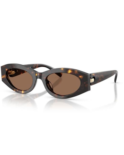 Tory Burch Brown Oval Sunglasses