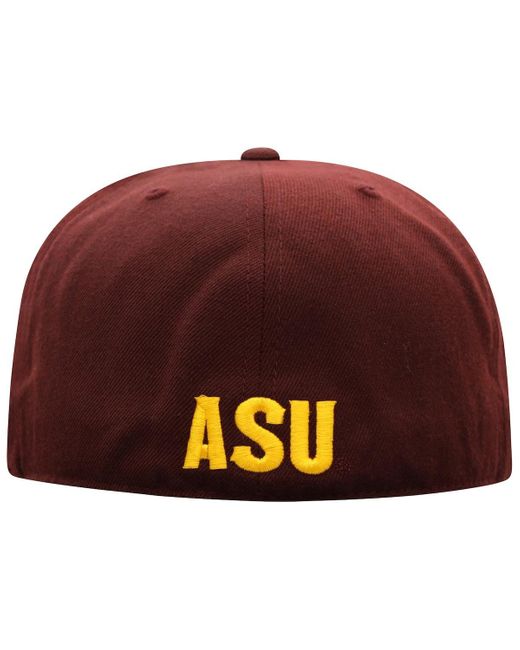 Top Of The World Red Arizona State Sun Devils Team Color Fitted Hat for men
