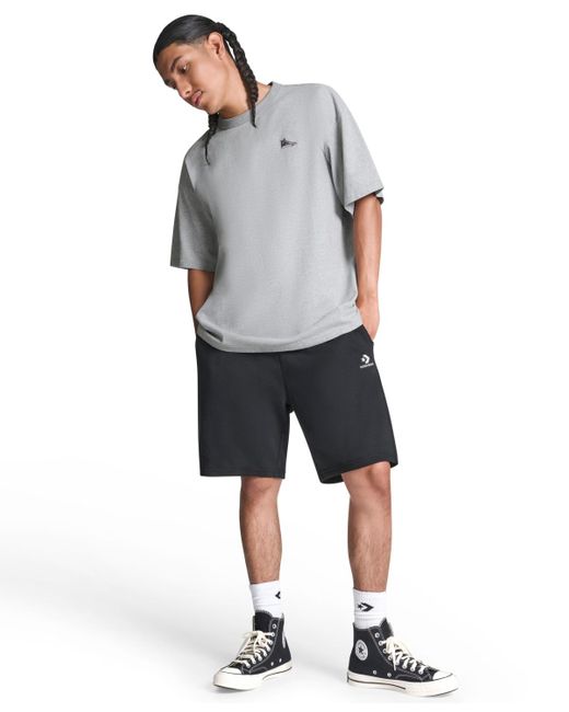 Converse Gray Loose Fit Sneaker Patch T-shirt for men