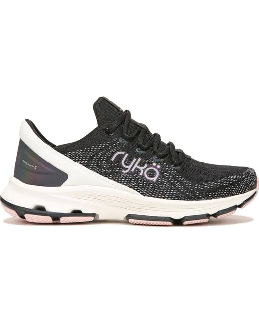 Ryka Black Devotion X Lace Up Walking Sneakers