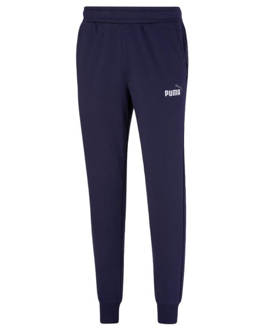 PUMA Blue Embroidered Logo Fleece jogger Sweatpants for men