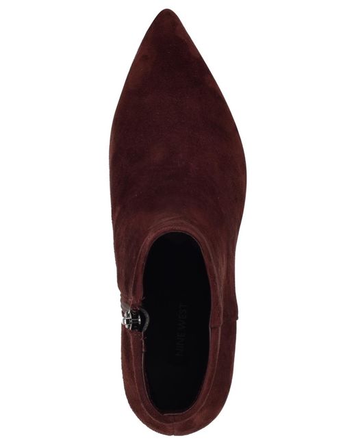 Nine West Purple Brite Kitten Heel Dress Booties