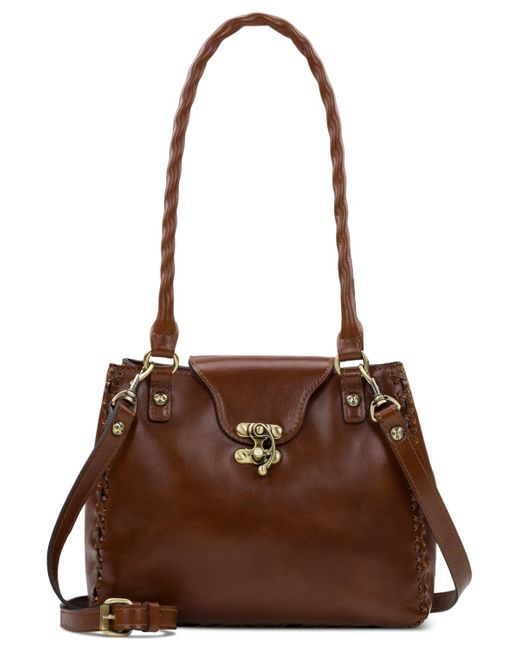Patricia Nash Rosalia Small Leather Shoulder Bag in Brown | Lyst