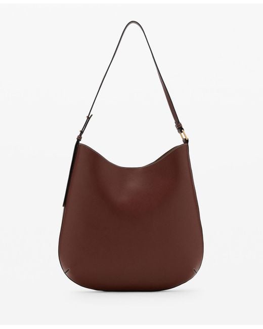 Mango Brown Large Oval Shoulder Bag